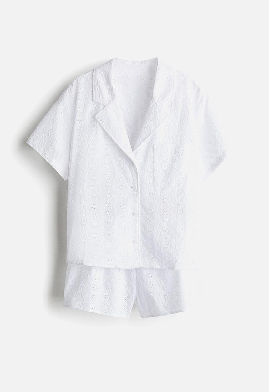 H&M - Broderie anglaise pyjamas - white