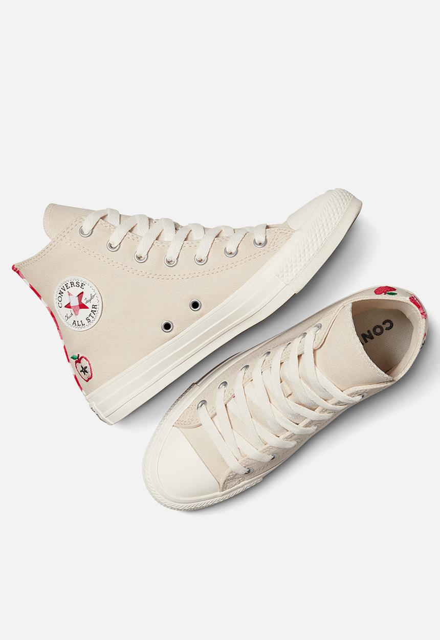 Converse - Chuck Taylor All Star Checkered Accents - Light Dune/Egret/Red