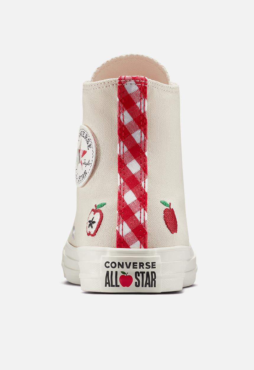 Converse - Chuck Taylor All Star Checkered Accents - Light Dune/Egret/Red