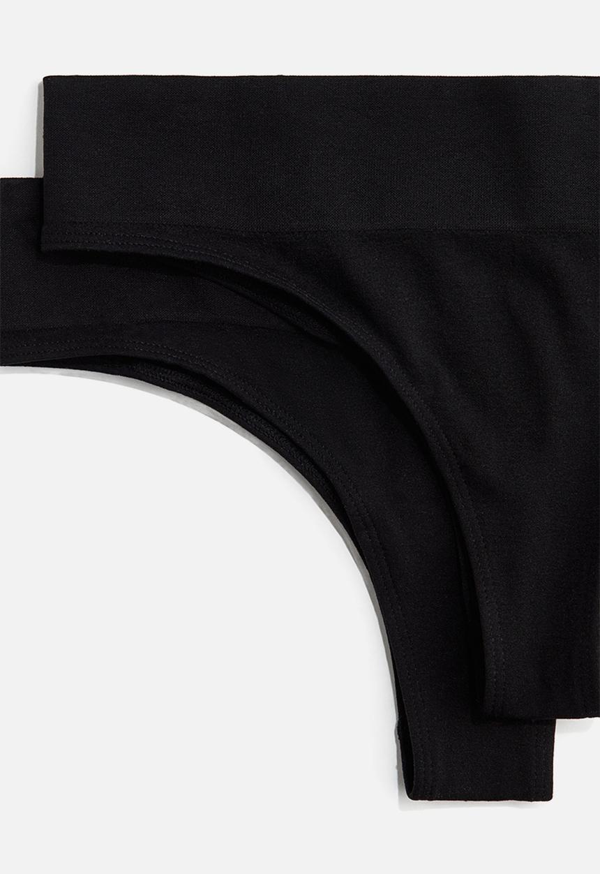 H&M - 2-Pack seamless brazilian briefs - black