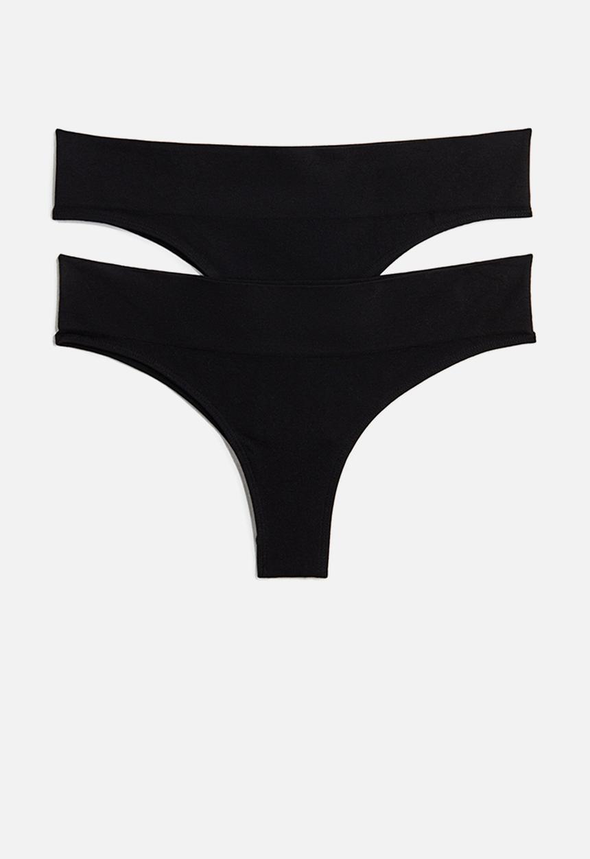 H&M - 2-Pack seamless brazilian briefs - black