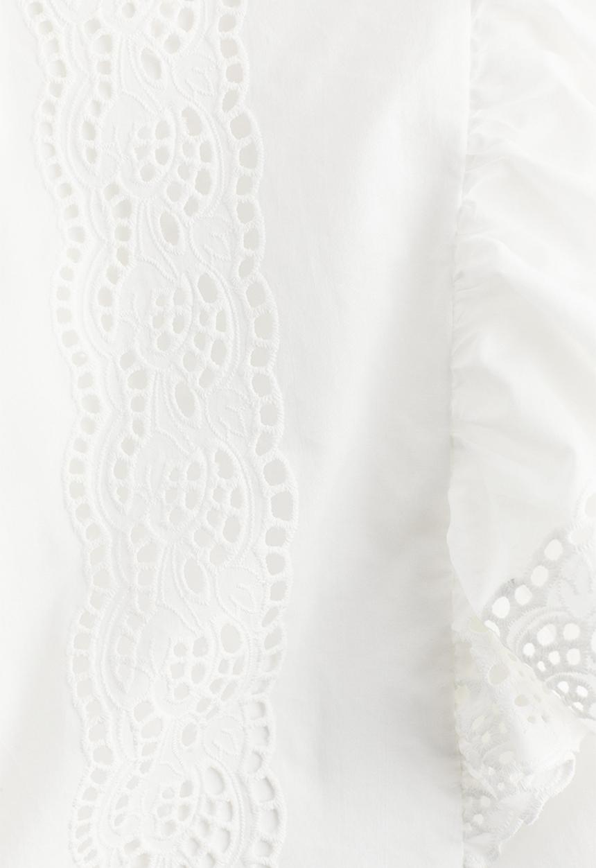 H&M - Broderie anglaise blouse - white
