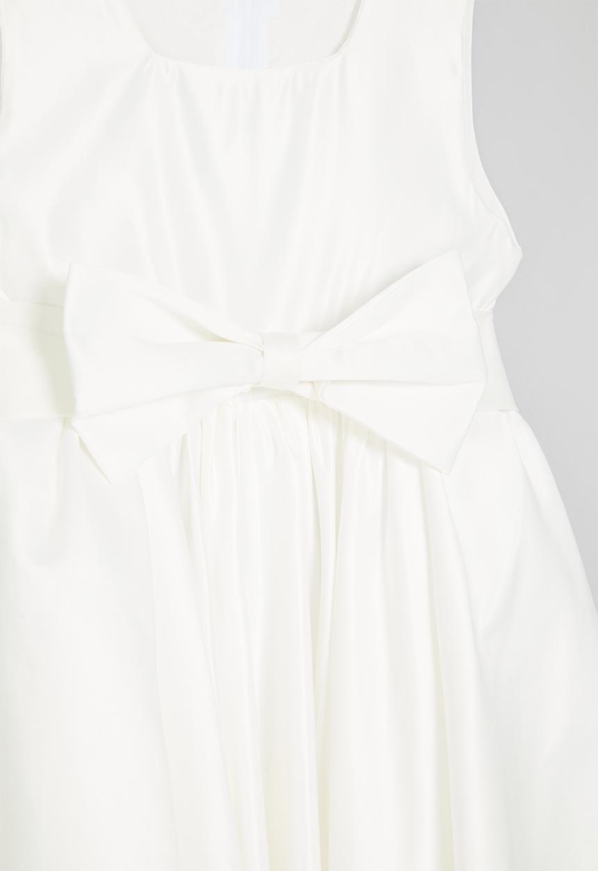 Pop Candy - Bow décor occasion dress-white