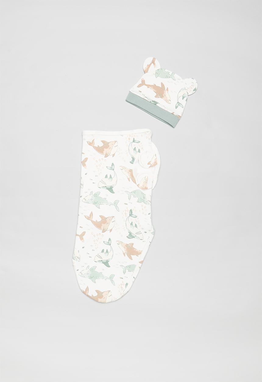 Pop Candy - Beanie and swaddle set - multi