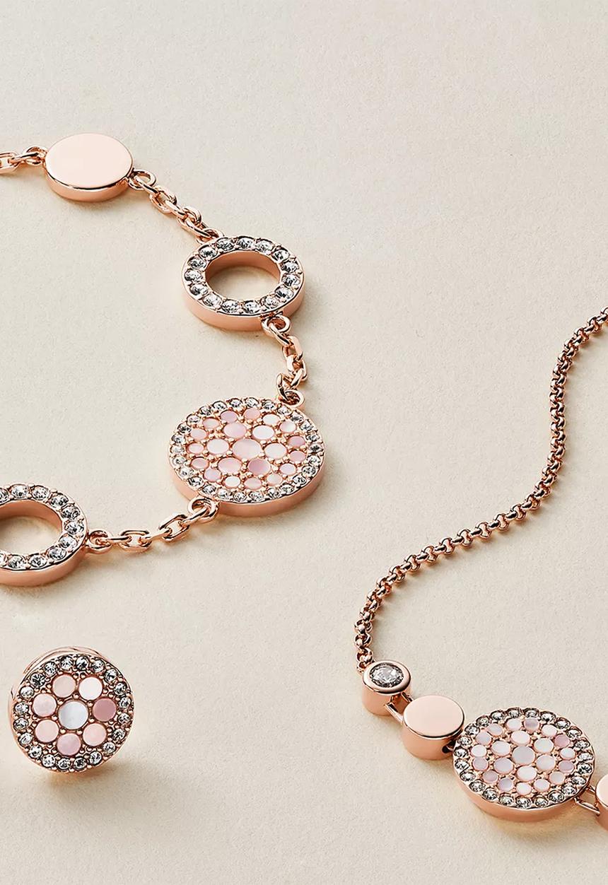 Fossil - Vintage Glitz Jf02905791 Bracelet - Rose Gold