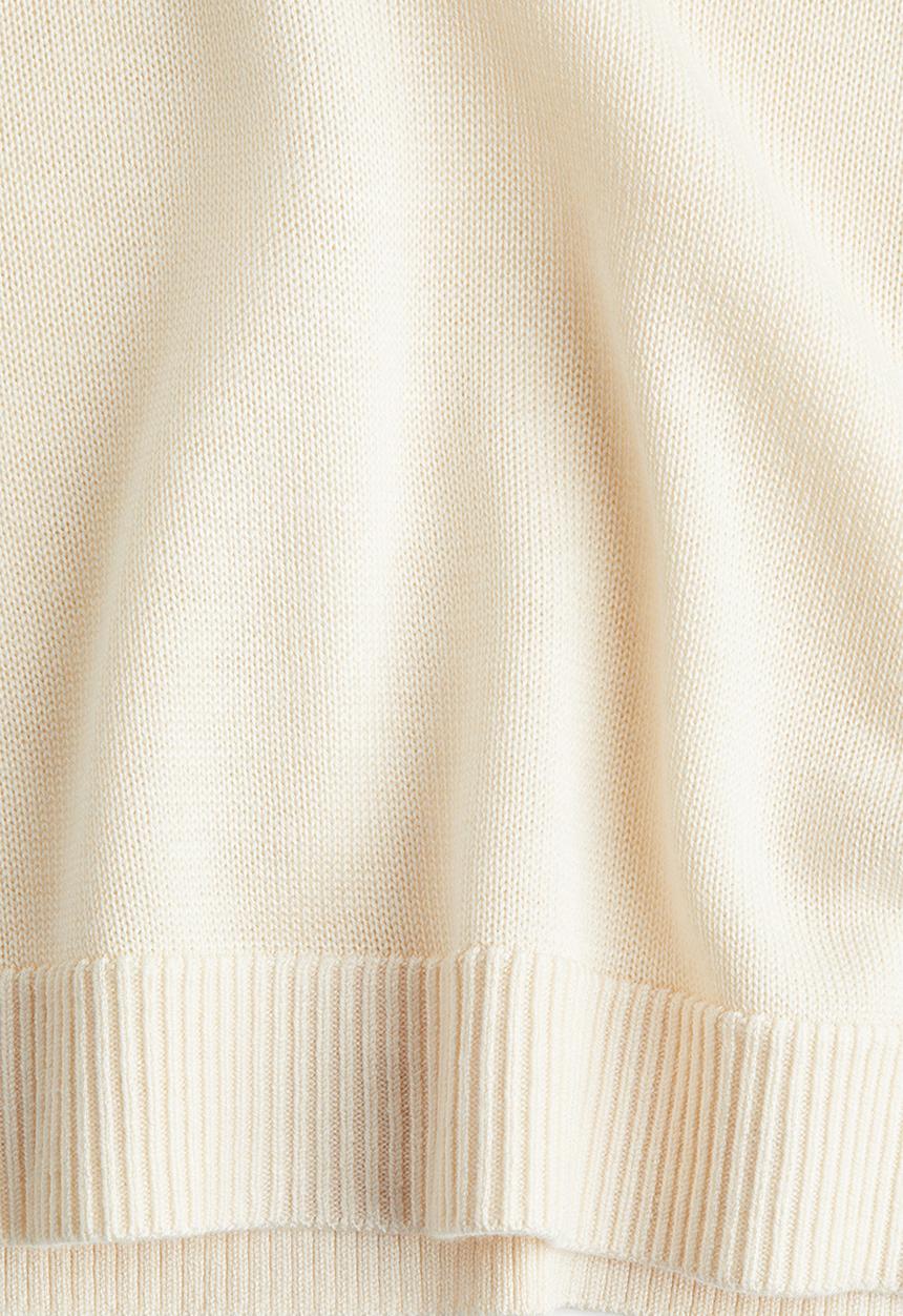 H&M - Knitted T-shirt - cream