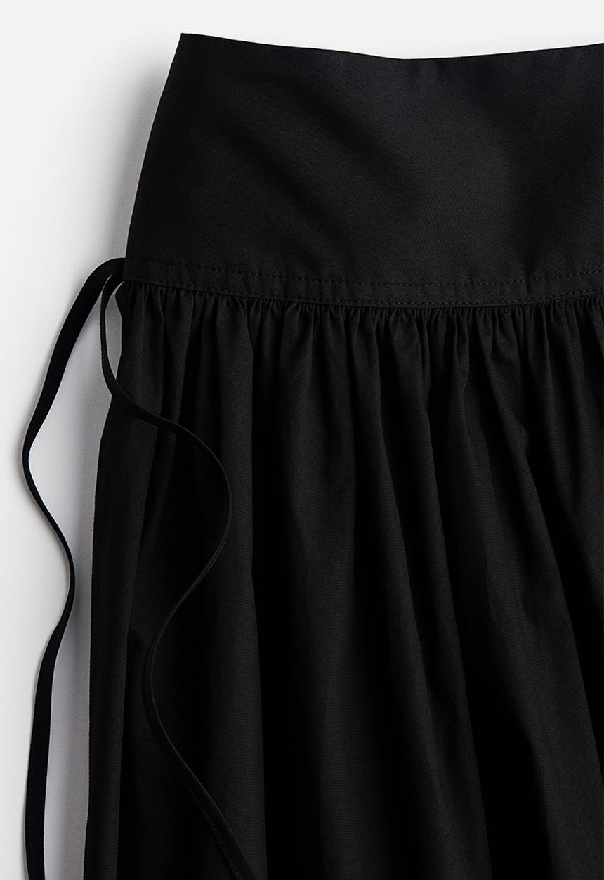 H&M - Poplin maxi skirt - black
