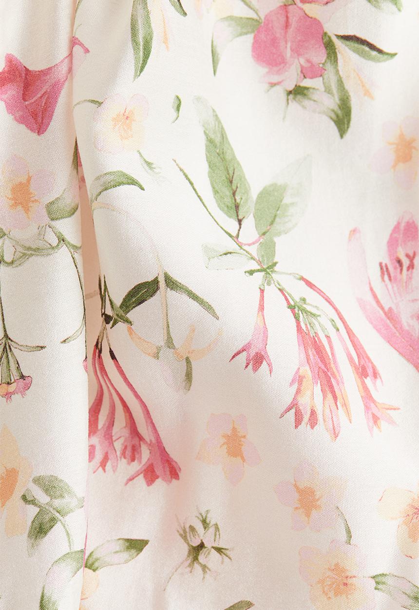 H&M - V-neck blouse - white/floral 