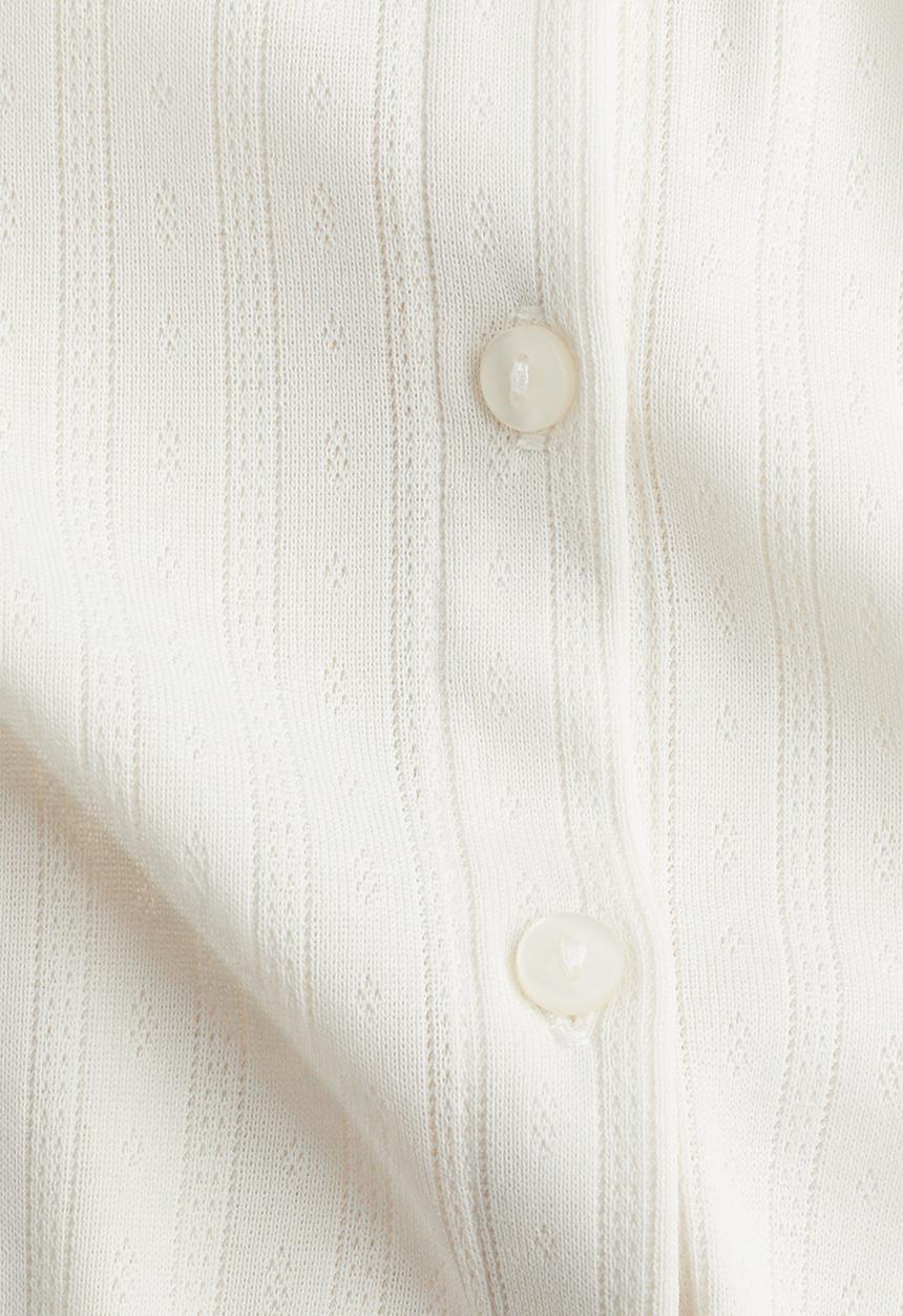 H&M - Pointelle jersey cardigan - white