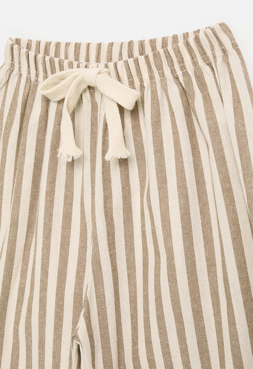 Pop Candy - Striped pants - brown & ecru