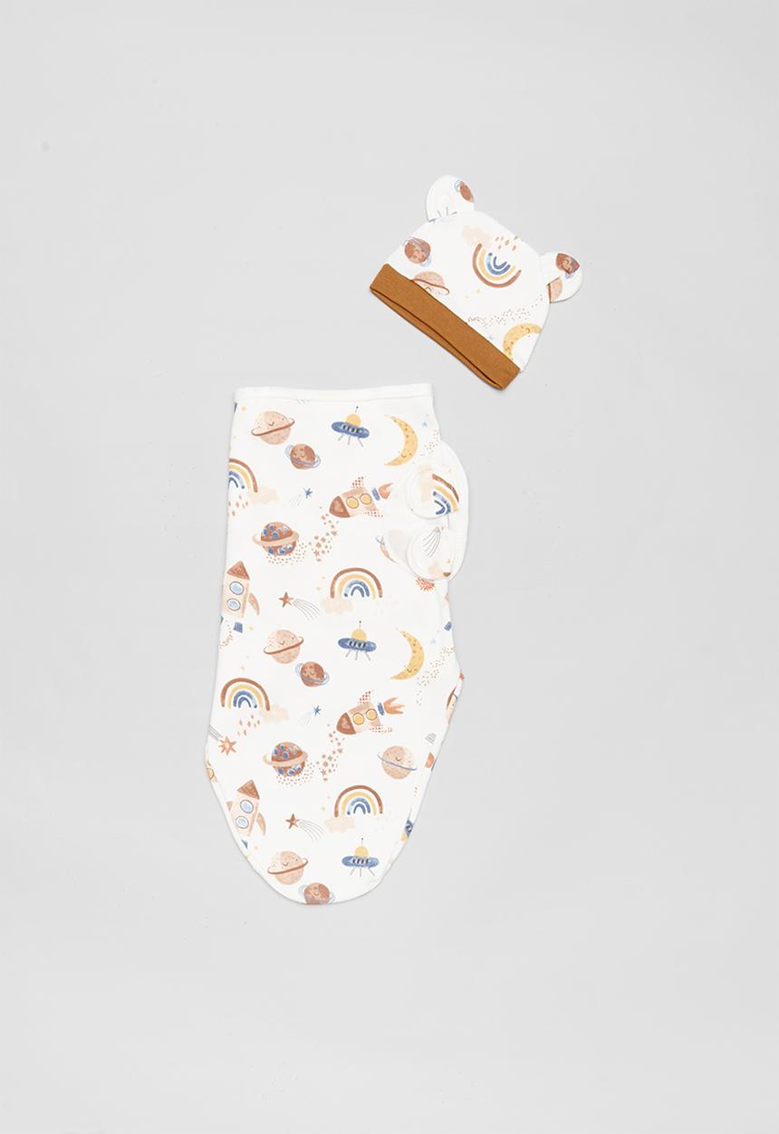 Pop Candy - Beanie and swaddle set - multi