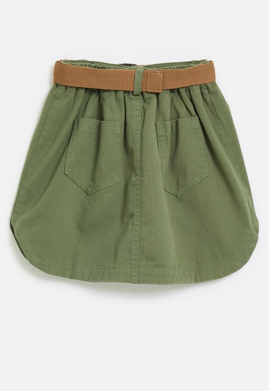 Pop Candy - Utility skirt - green