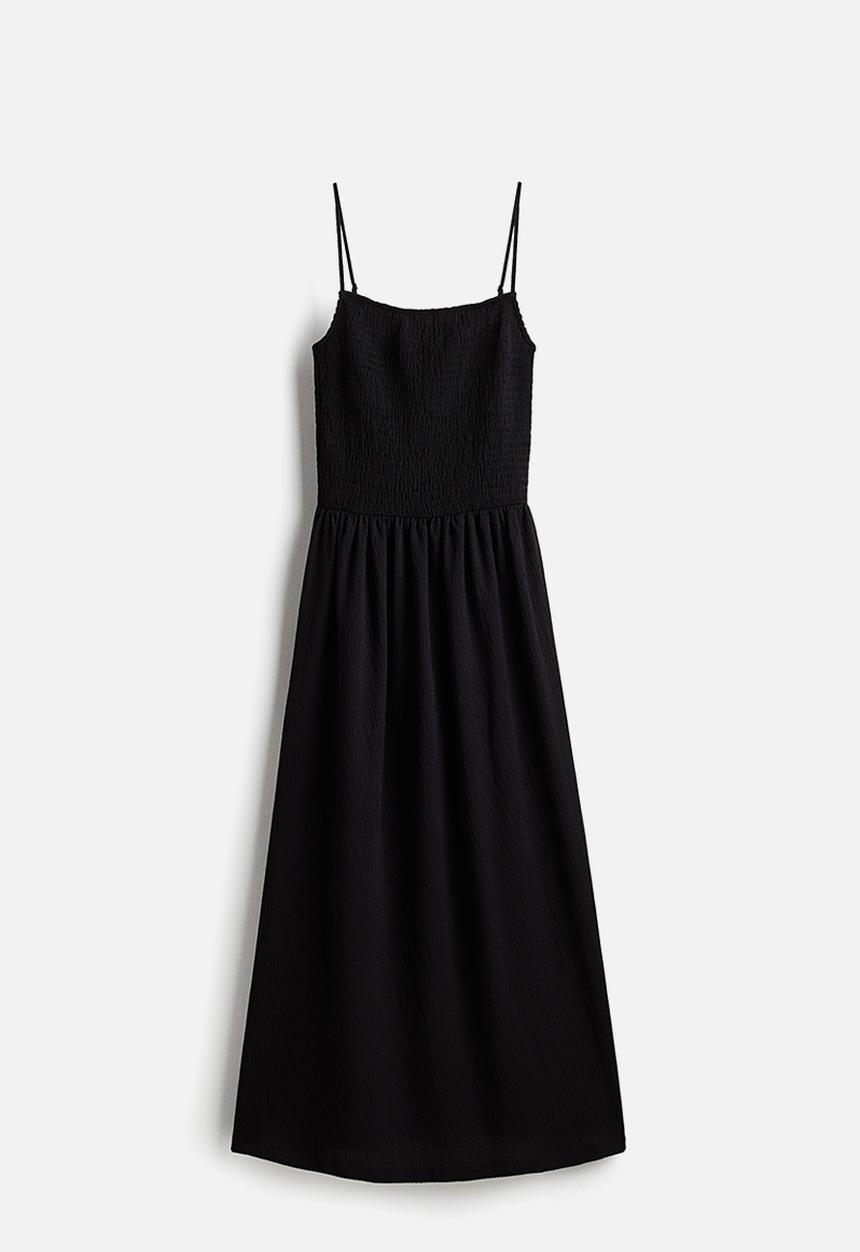 H&M - Smocked strappy dress - black