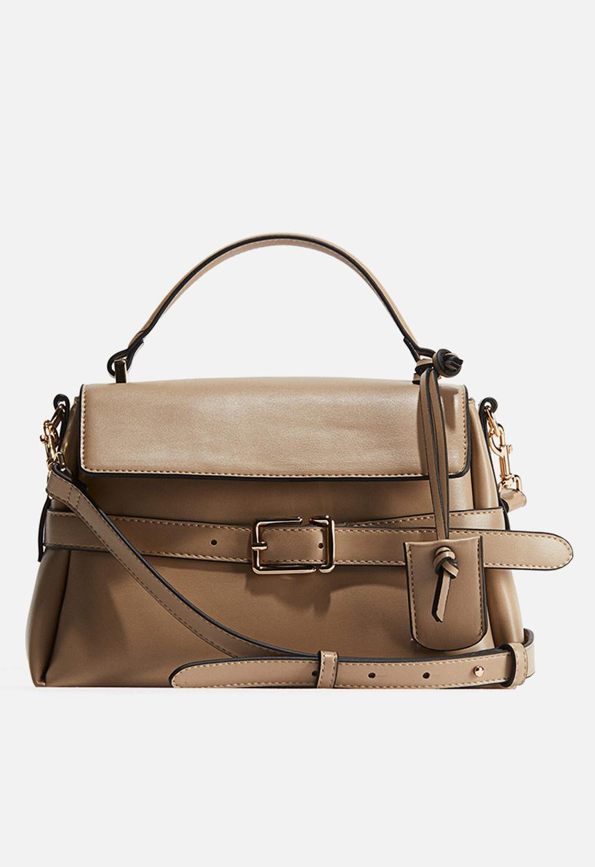 H&M - Strap-detail crossbody bag - beige
