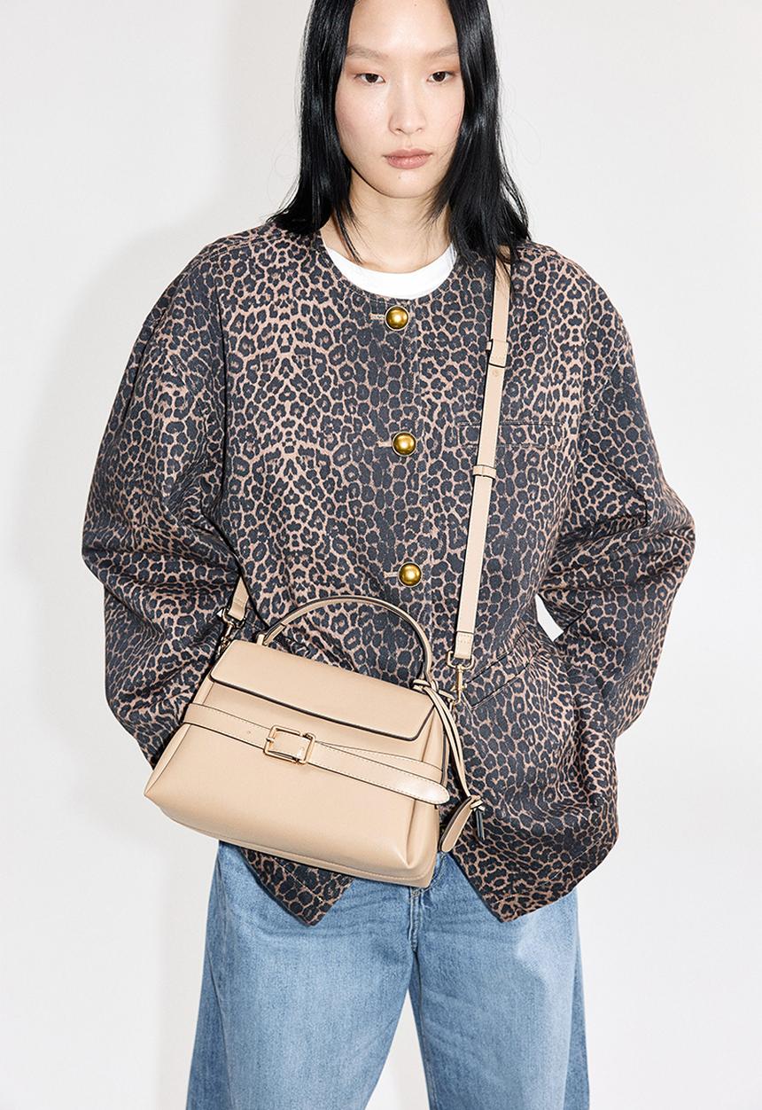 H&M - Strap-detail crossbody bag - beige