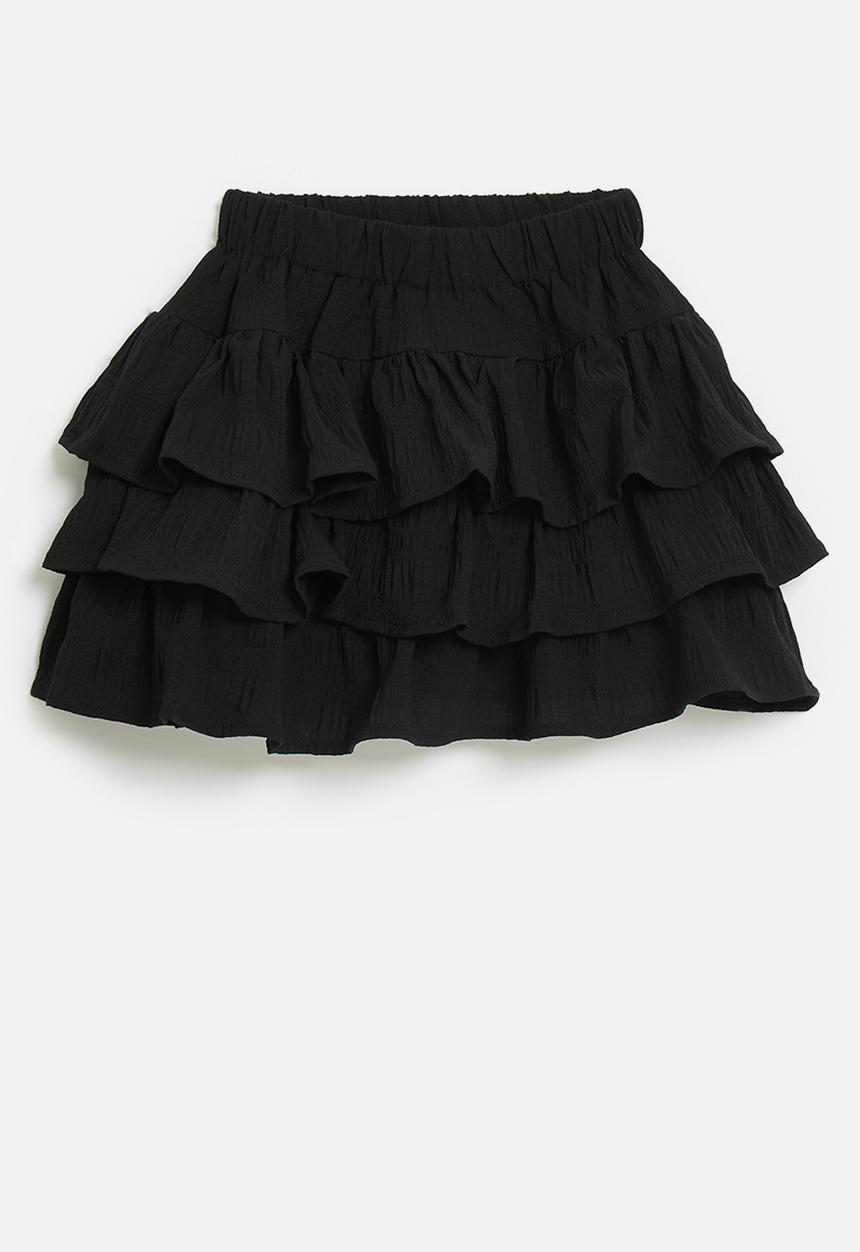 Pop Candy - Tiered skirt - black