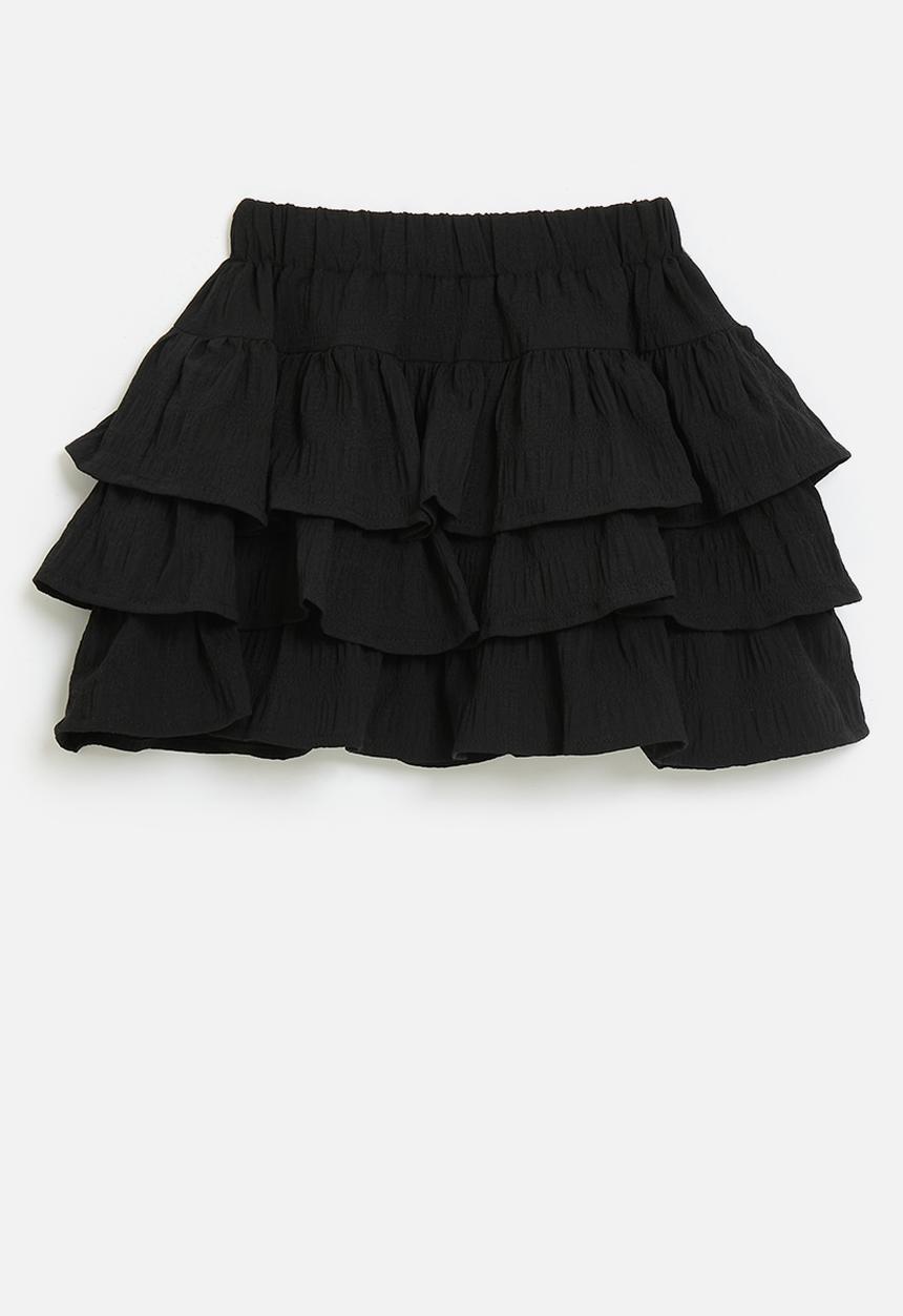 Pop Candy - Tiered skirt - black