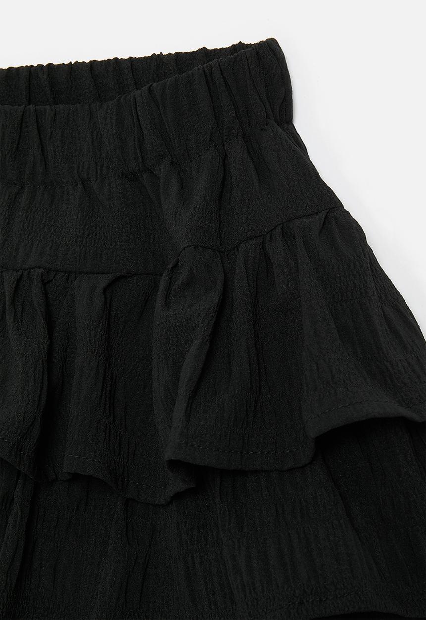 Pop Candy - Tiered skirt - black