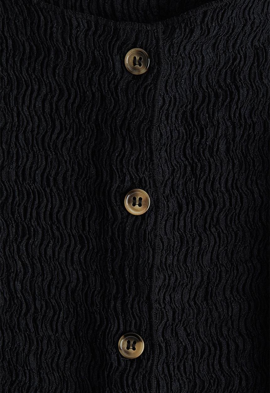 H&M - Textured jersey waistcoat - black