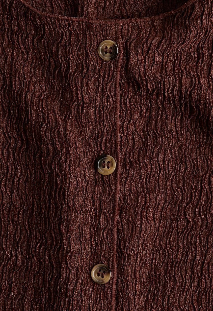 H&M - Textured jersey waistcoat - dark brown