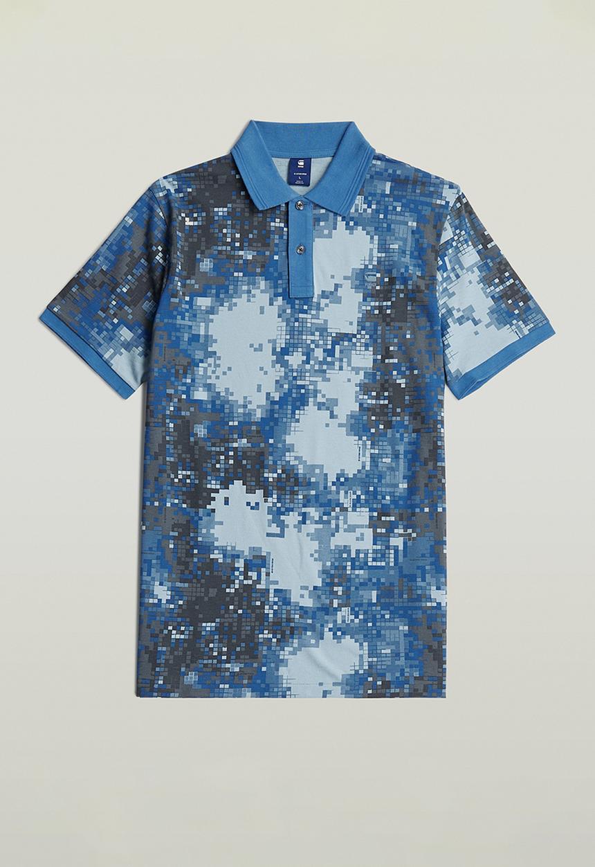 Digi camo polo - Blue