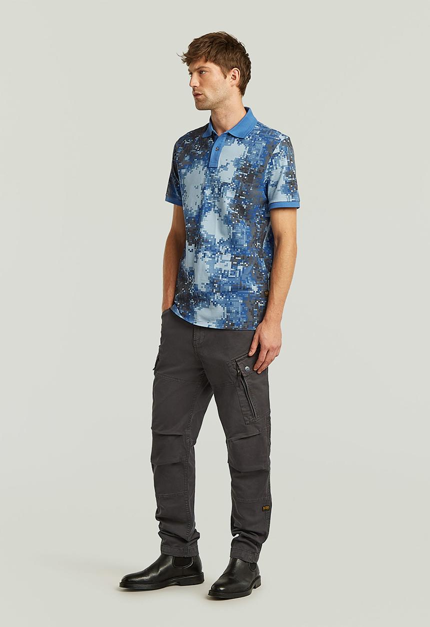 G-STAR - Digi camo polo - Blue