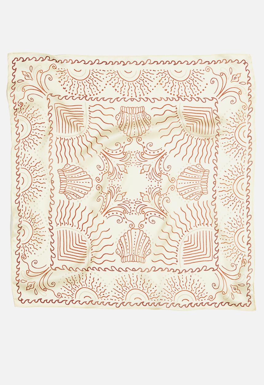 H&M - Patterned scarf - light yellow patterned