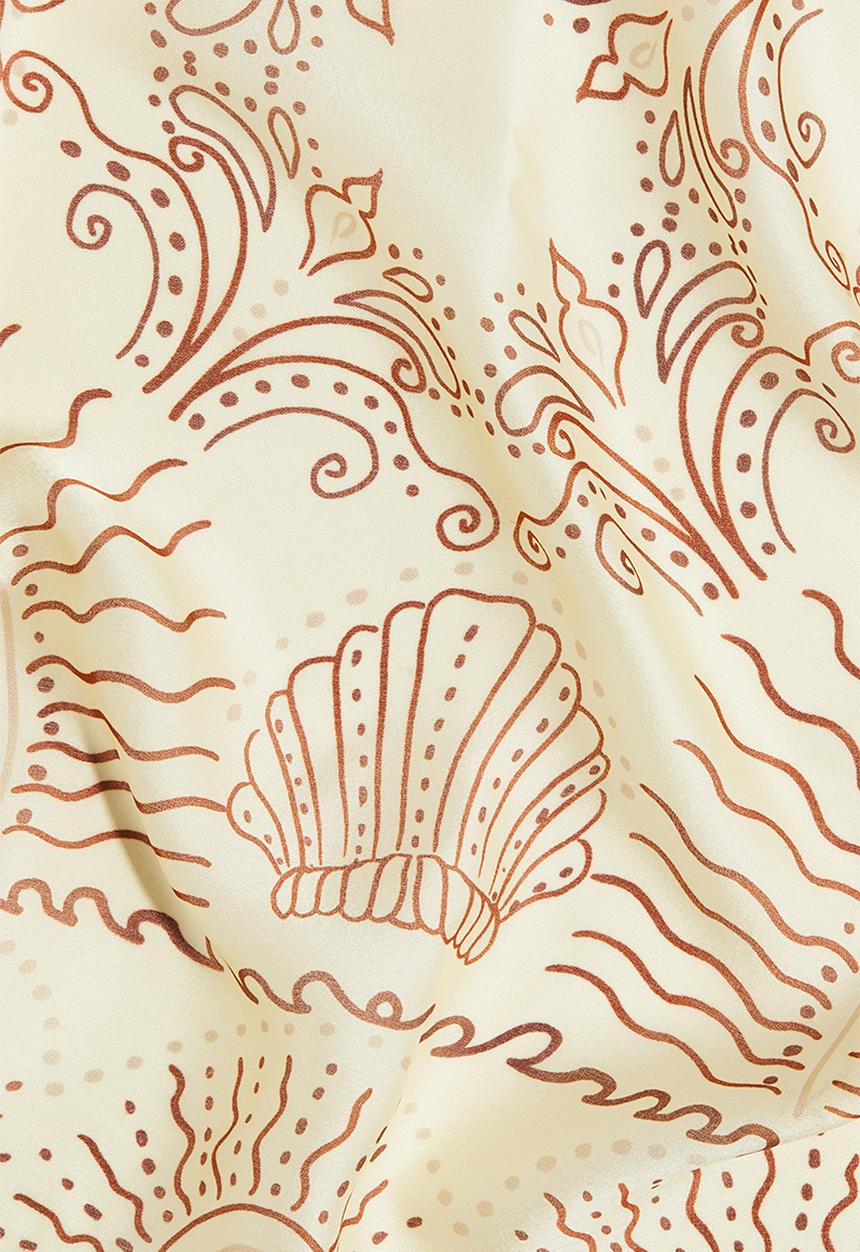 H&M - Patterned scarf - light yellow patterned