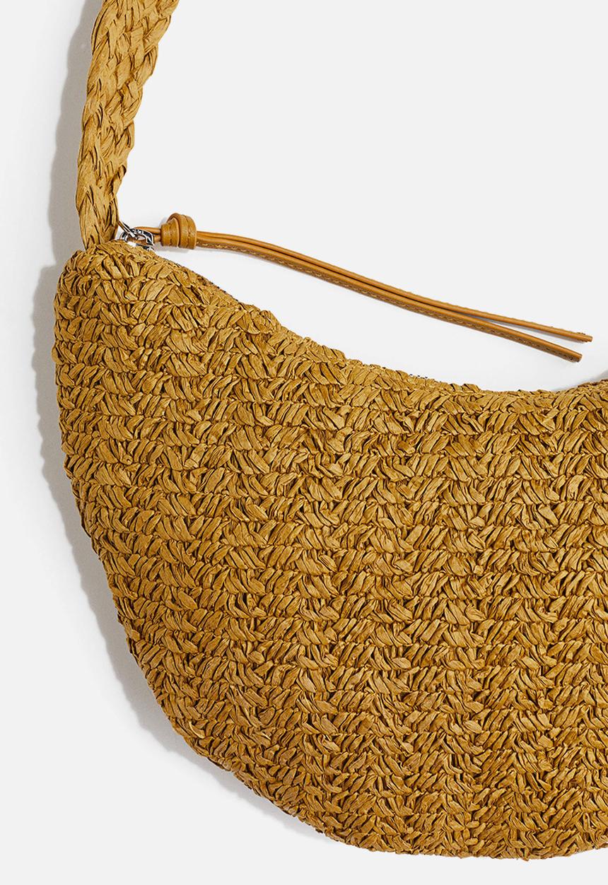 H&M - Straw crossbody bag - khaki green