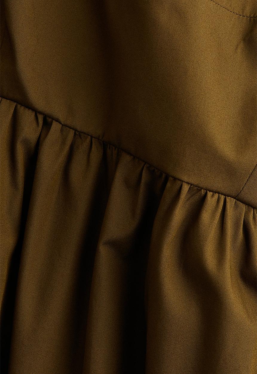 H&M - Cotton maxi dress - dark khaki green