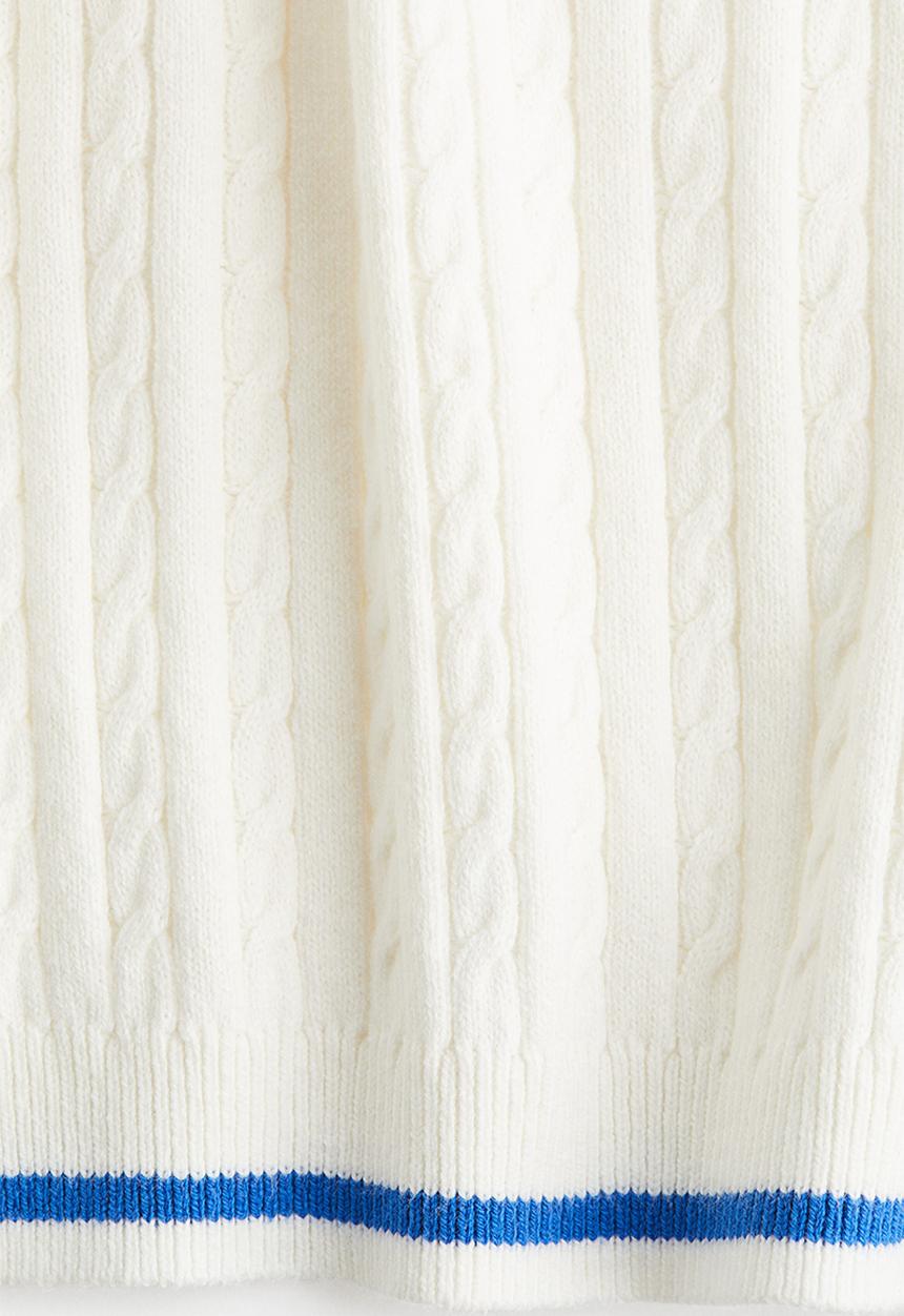 H&M - Cable-knit top - cream 