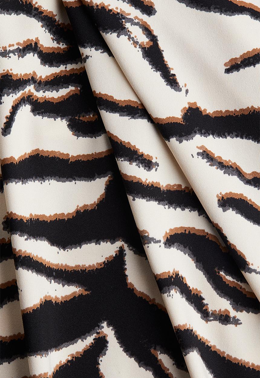 H&M - Thong bodysuit - cream zebra print