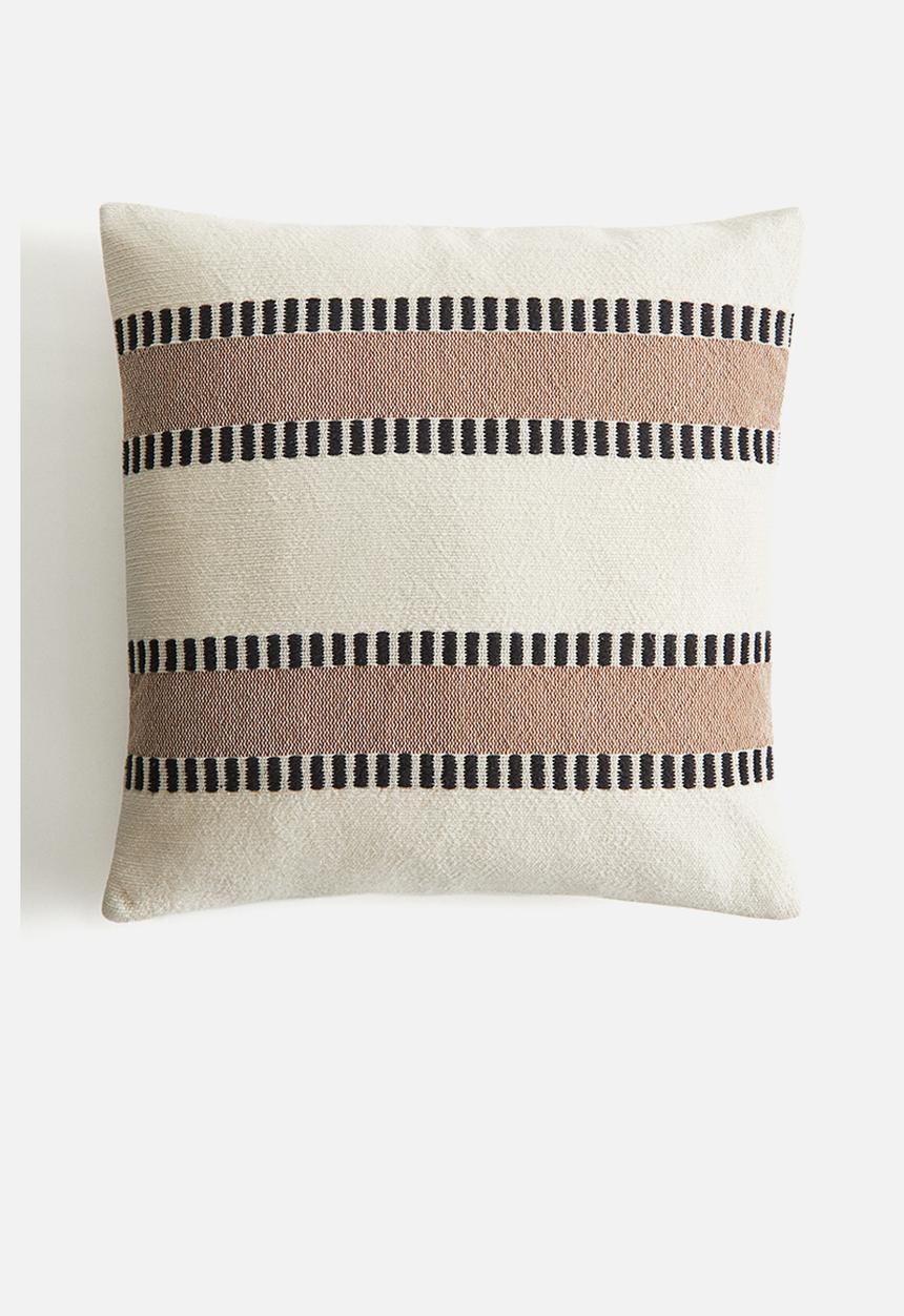 H&M - Patterned cushion cover - light beige patterned
