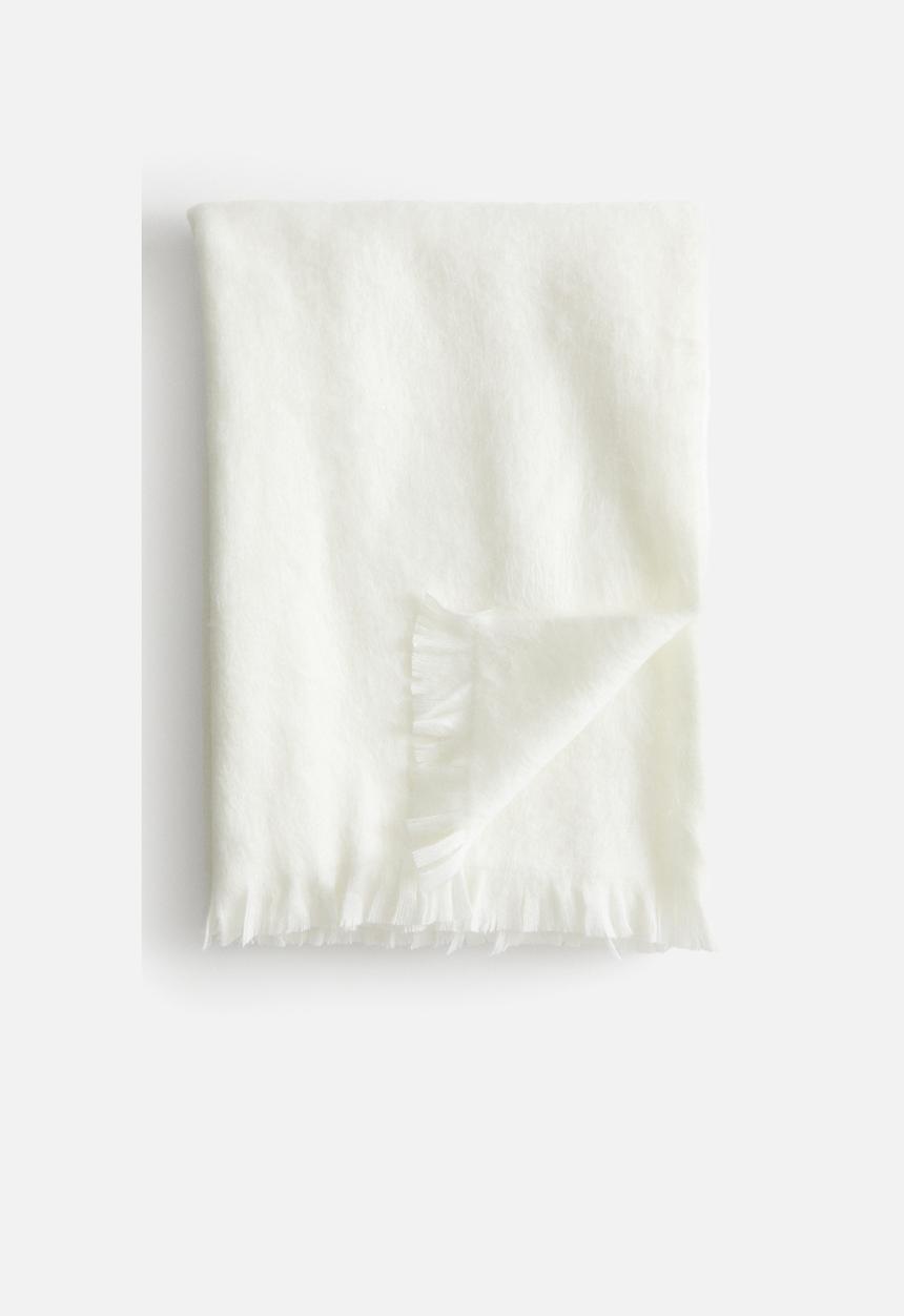 H&M - Brushed blanket - white