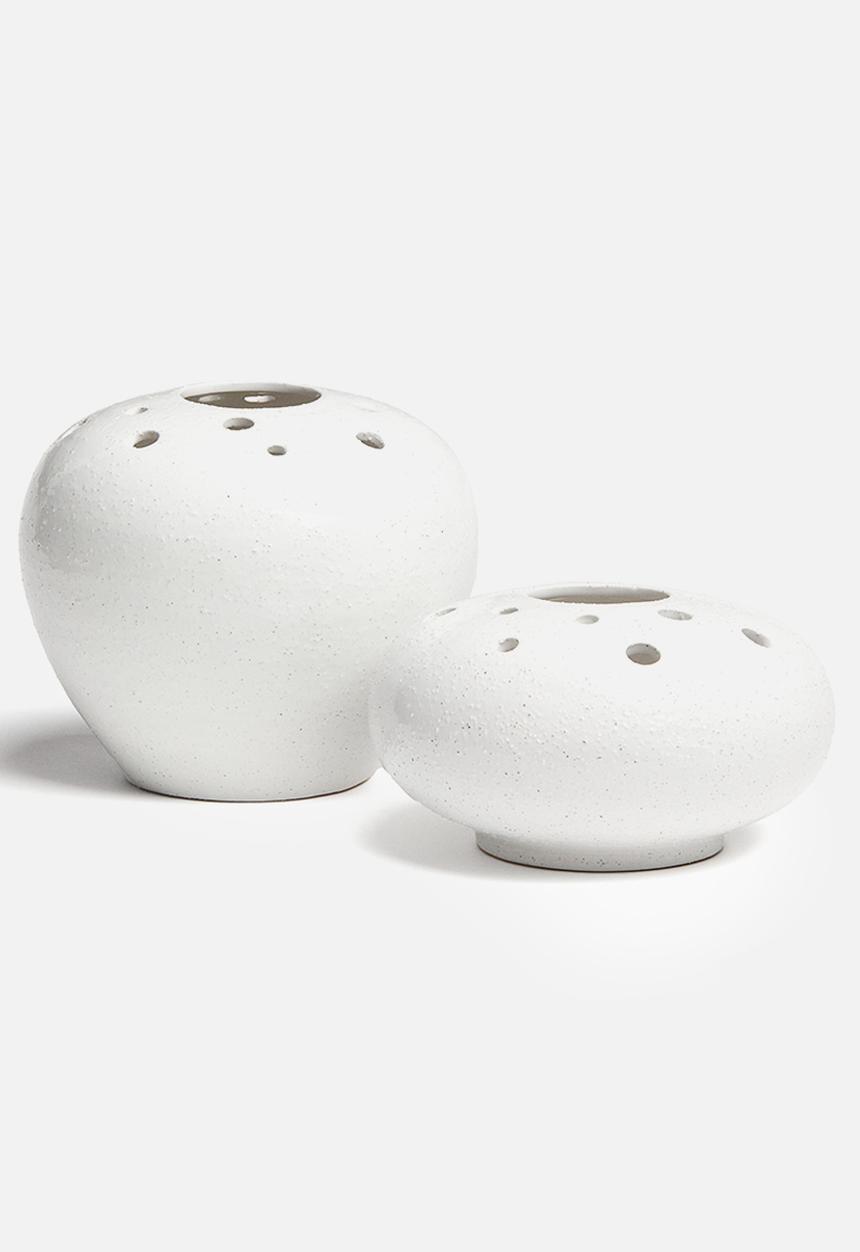 H&M - Ikebana stoneware vase - white