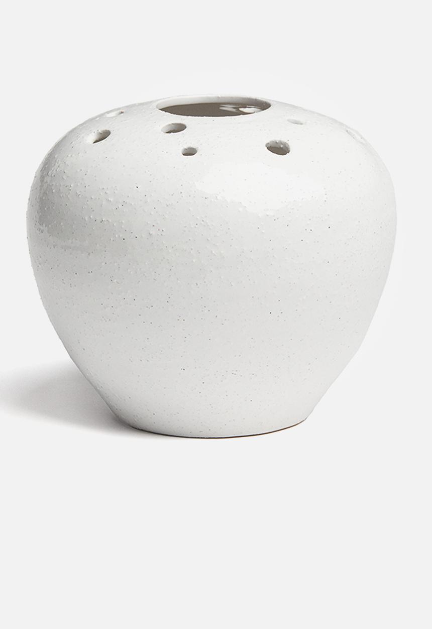 H&M - Ikebana stoneware vase - white