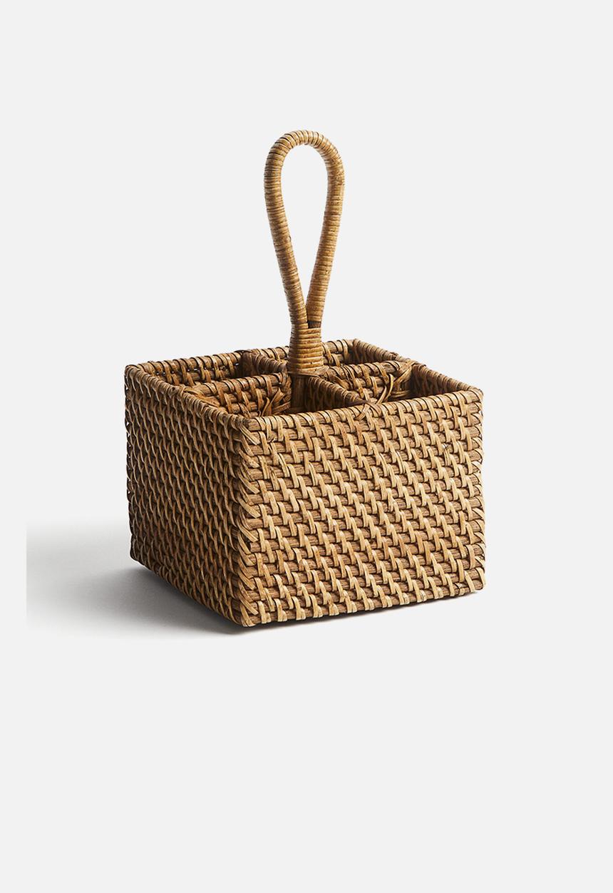 H&M - Rattan cutlery basket - beige