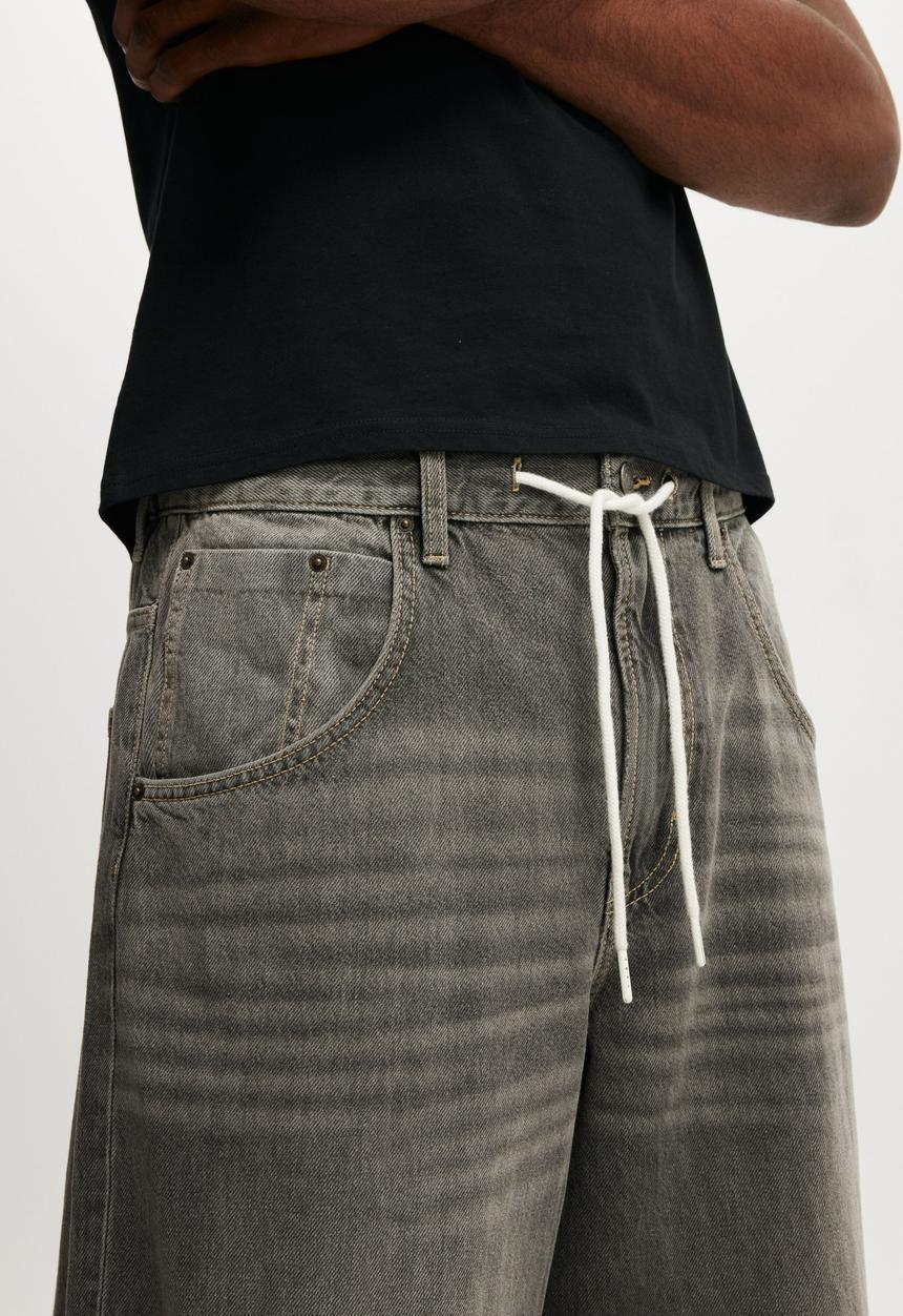 Cotton On - Y2K Super Wide Jean - Archives Grey