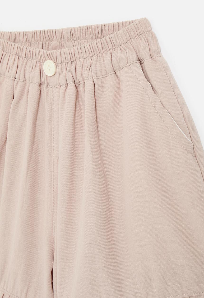 Pop Candy - Frilled hem shorts - dusty pink