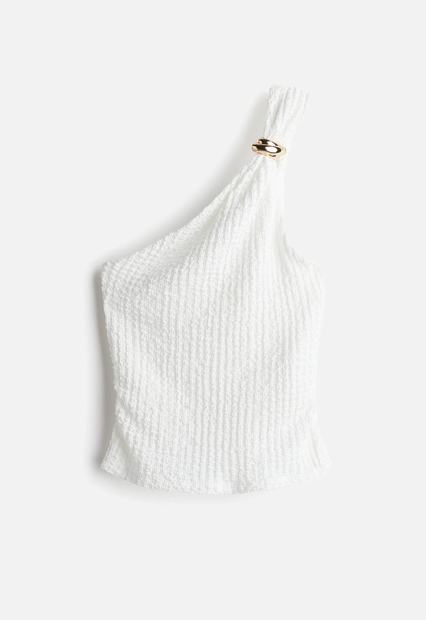 H&M - One-shoulder top - white
