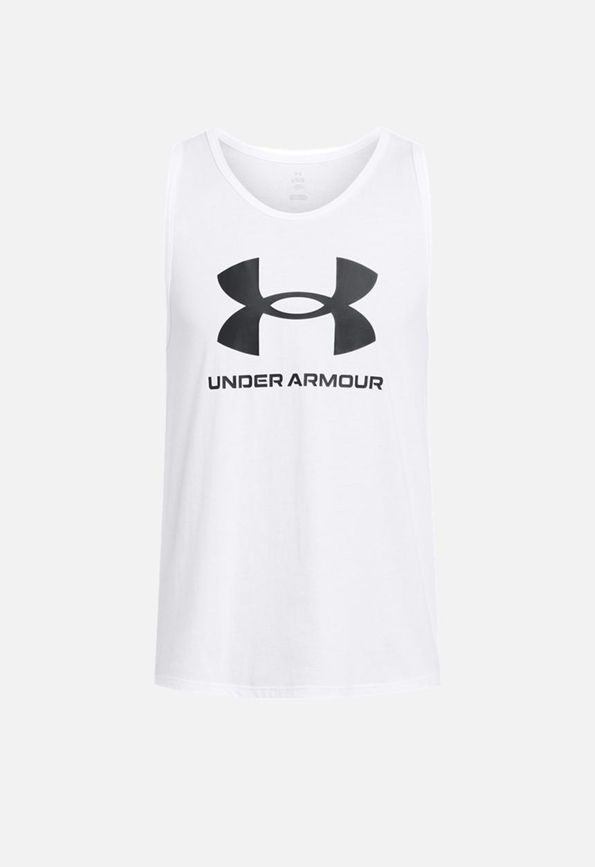 Under Armour - UA SPORTSTYLE LOGO TANK - White/Black