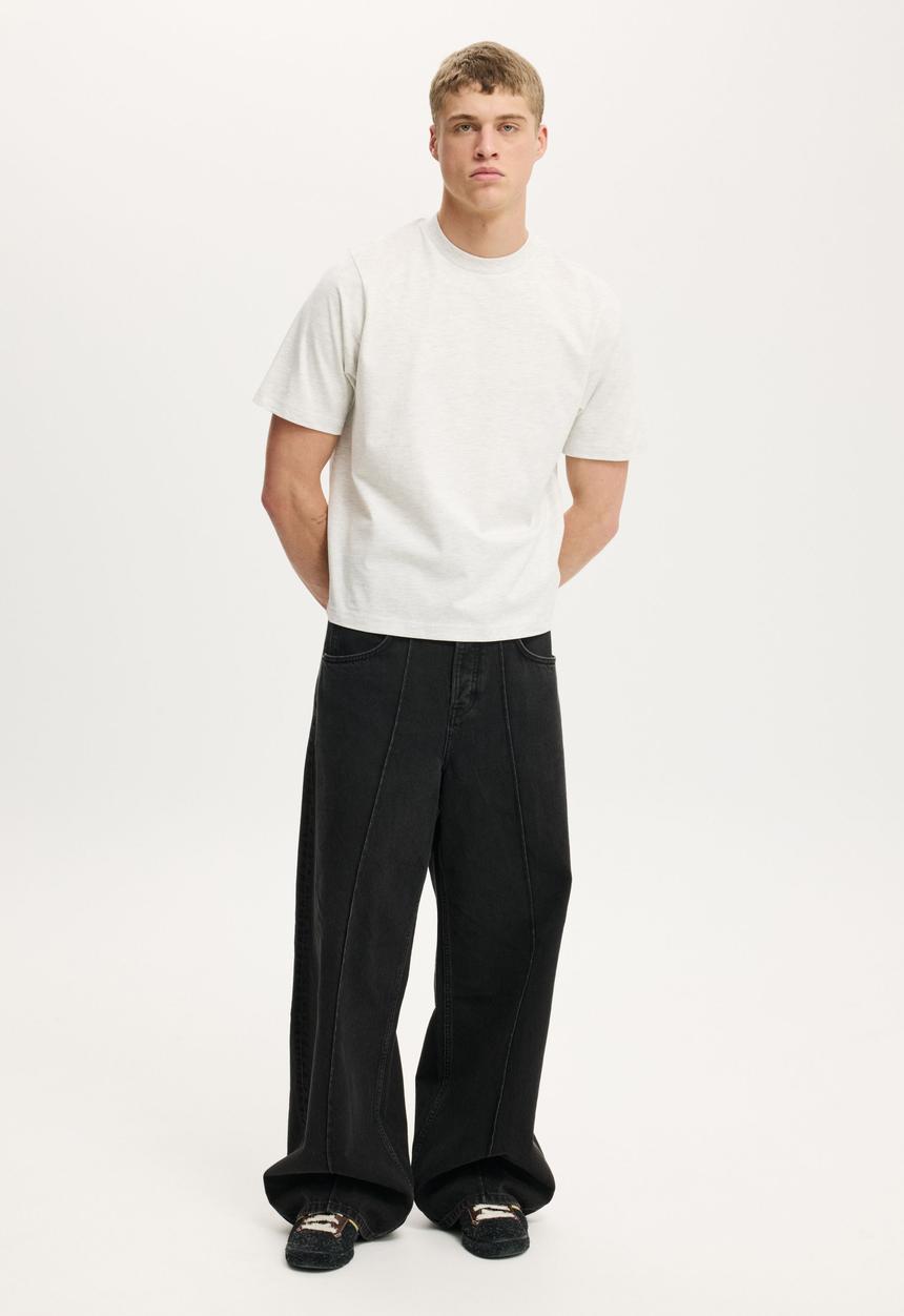 Cotton On - Cropped fit T-shirt - white marle