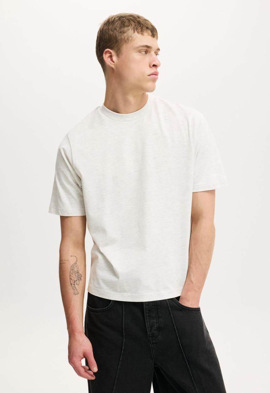 Cotton On - Cropped fit T-shirt - white marle