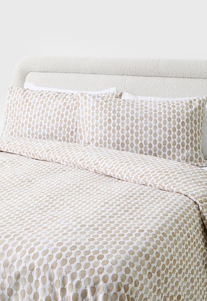 Sixth Floor - Watercolour Geo Super Soft Duvet Set - Natural