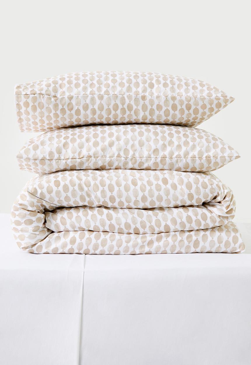 Sixth Floor - Watercolour Geo Super Soft Duvet Set - Natural