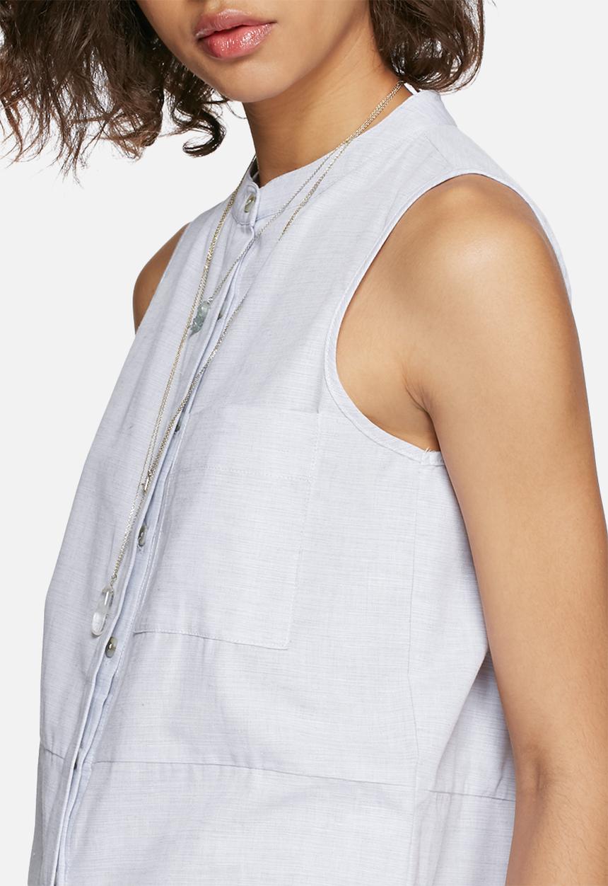 Neon Rose - Chambray linen shirt