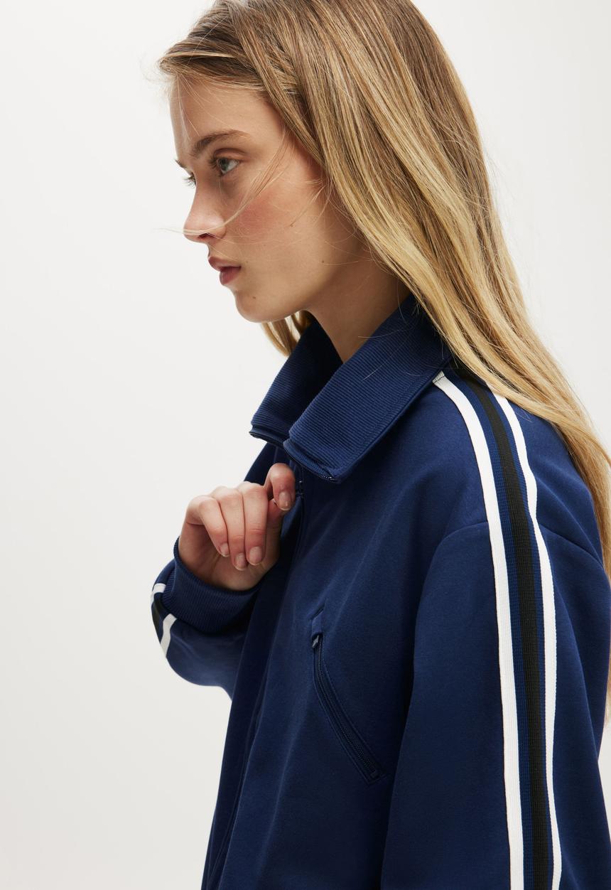 Cotton On - Retro Track Jacket - Heritage Blue