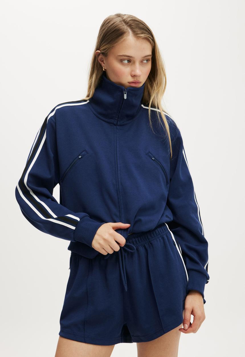 Cotton On - Retro Track Jacket - Heritage Blue