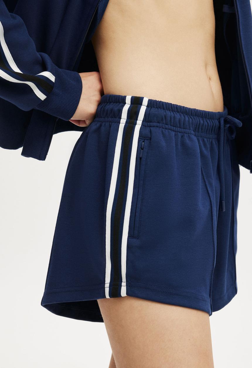 Cotton On - Retro Track Short - Heritage Blue