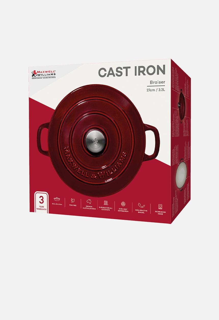 Maxwell & Williams - MW Cast Iron Braiser - Merlot 